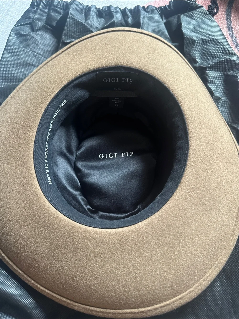 Gigi Pip Felt Hat in Camel